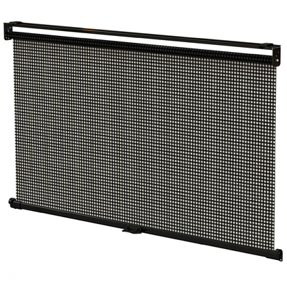 Open roll with exposed weight bar and hold-down hooks