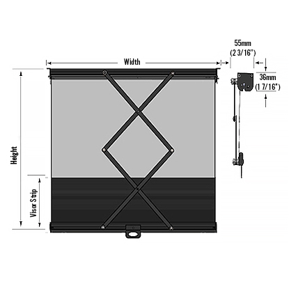 Manual Pull-down Sun Visor Shade