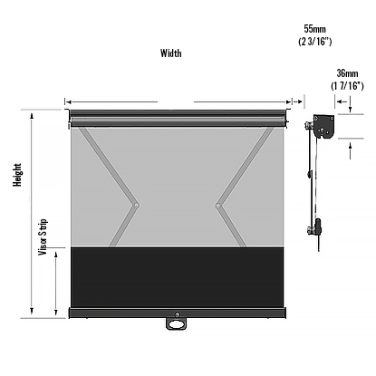Manual Pull-down Sun Visor Shade