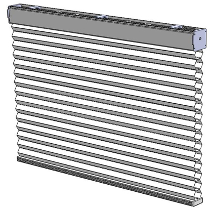 With 2” wide headrail and 1½” wide cellular (honeycomb) fabric