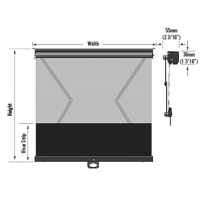 Manual Pull-down Sun Visor Shade